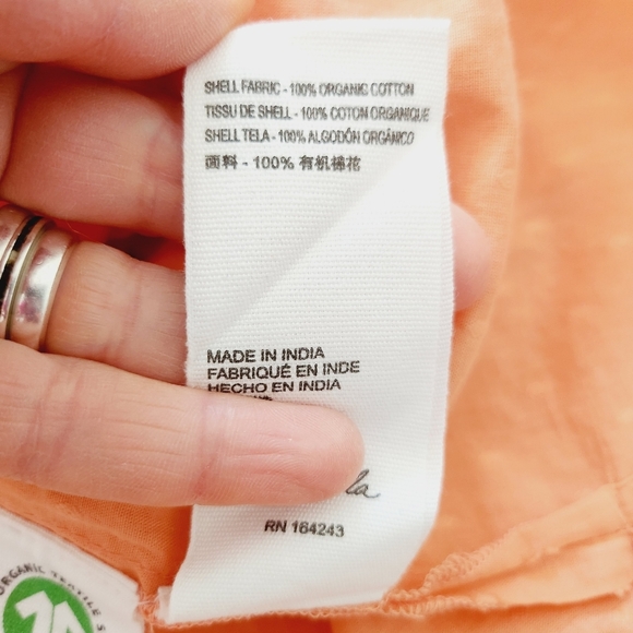 NWT CLEOBELLA Phoenix Coral Blouse Organic Cotton Dobby Split Neck Ruffle Boho - Picture 8 of 8